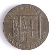 British Token, copper halfpenny, 1794, Haverhill, HAVERHILL MANUFACTORY, with central depiction of a