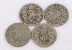 Victoria, a collection of pre 1947 Half Crowns, 1880 x 4, (4)