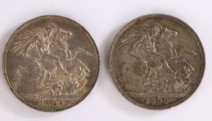 Victoria, Two Crowns, 1893 and 1895, (2)