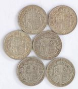 George V, a collection of pre 1947 Half Crowns, 1917 x 6, (6)