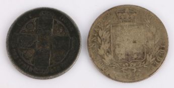 Victoria, in include a Half Crown date rubbed, and a Florin, (2) - 06.09.21- VENDOR TO COLLECT AT