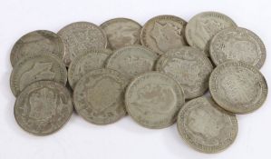George V, a collection of fifteen Half Crowns, various dates, (15)