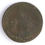 British Token, copper halfpenny, 1797, Leith, LEITH HALPENNY 1797, with depiction of Britannia,