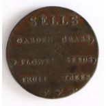 British Token, copper halfpenny, 1796, Lothian, DITAT SERVATA FIDES JOS ARCHIBALD SEEDSMAN EDIN,