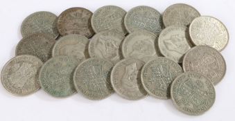 George VI, a collection of Half Crowns coins, 1946 x 18, (18)