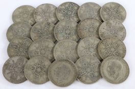 George V, a collection of pre 1947 Florins, 1922 x 20, (20)