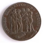 British Token, copper halfpenny, 1795, Middlesex, LONDON CORRESPONDING SOCIETY with depiction of