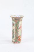 Chinese famille rose vase, late 19th/early 20th century, of cylindrical form, painted with a