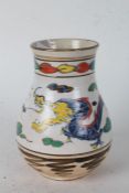 Japanese vase, 20th Century, painted with a blue dragon, 18.5cm high, together with five Japanese