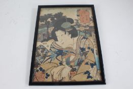 Japanese study depicting a lady in a kimono possibly by Mikimoto of Tokyo, late 19th/early 20th