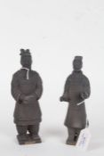 Two terracotta army figures, housed in presentation boxes (2)