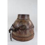 Chinese wooden bucket, with rope handle, 40cm diameter