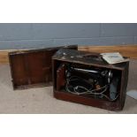 Singer sewing machine, housed within a carrying case