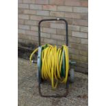 Garden hose on reel