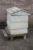 Mid 20th Century wooden painted beehive