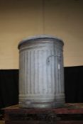 Galvanised dustbin