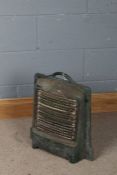 Art Deco Belling green enamel heater (sold as collectors item), 50cm high x 43cm wide
