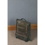 Art Deco Belling green enamel heater (sold as collectors item), 50cm high x 43cm wide