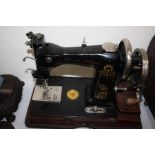Rare short bed version of the Wheeler and Wilson '9' sewing machine.
