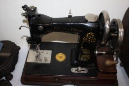 Rare short bed version of the Wheeler and Wilson '9' sewing machine.