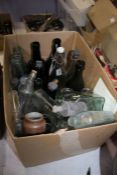 Collection of 19th Century and later glass bottles, to include Adnams & Co Ltd Southwold, Tolly