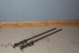 Two Record sach clamps, 110cm long (2)