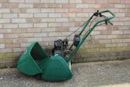 Suffolk Punch 14S petrol cylinder lawn mower, with grass box