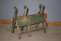 Mid 20th Century wooden painted saw horse