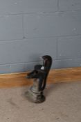 Black painted cast metal water pump, 41cm high