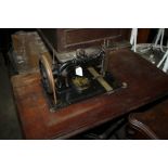 1877 Howe 'A' Treadle sewing machine. Treadle footplate repaired.