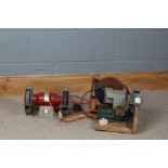 Leroy Somer Type S 150 bench grinder, and one other bench grinder (unnamed) (2)