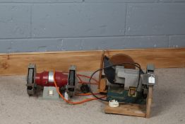 Leroy Somer Type S 150 bench grinder, and one other bench grinder (unnamed) (2)