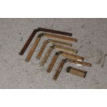 Collection of boxwood folding rules, to include Rabone, Schuil, and a rope gauge (7)