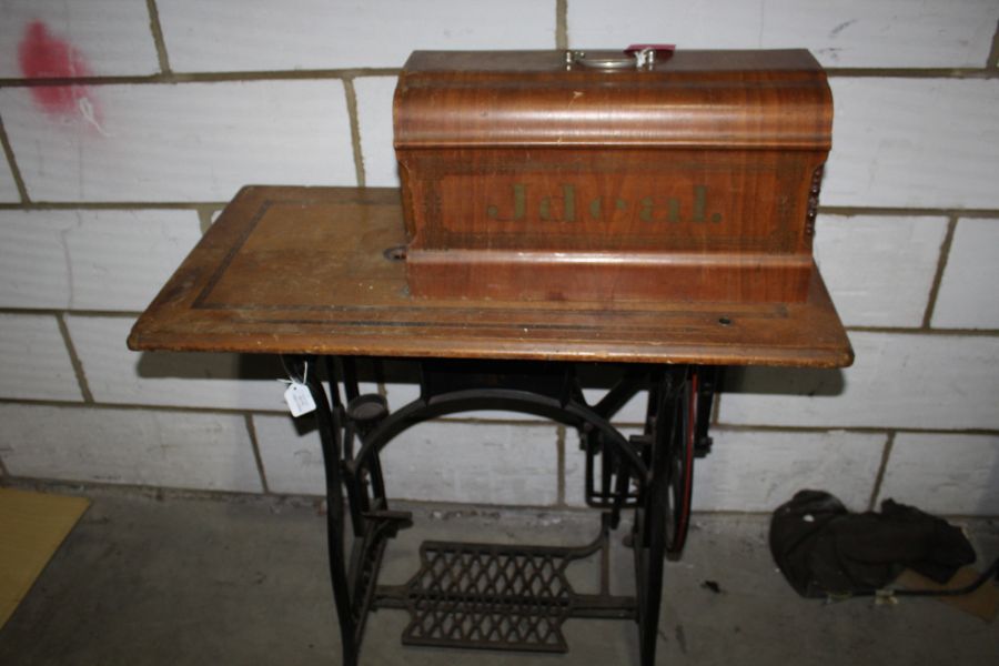 Jdeal Treadle sewing machine. Made by August Gorike based on the Wheeler and Wilson '9' with