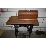 Jdeal Treadle sewing machine. Made by August Gorike based on the Wheeler and Wilson '9' with