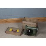 Jones electric sewing machine, in green with carrying case (sold as collectors item)