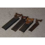 Four Tenon saws, to include Spear & Jackson, another stamped Frost of Norwich (4)
