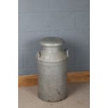 Unigate Creameries Ltd aluminium milk churn, the top stamped 'Milk Marketing Board', 67cm tall