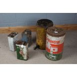 Five various metal advertising oil cans, to include Shell, Banner and W.J. Green (5)
