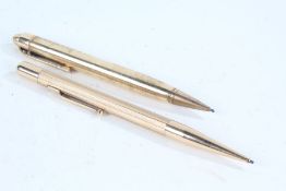 Eversharp Skyline 14 carat gold filled pencil, together with a Fyne Poynt gold plated propelling