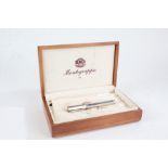 Montegrappa silver 1055 VI fountain pen, with presentation inscription 'Presented to the Wo's and