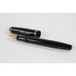 Montblanc black fountain pen, with 14k gold nib