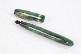 Conway Stewart 84 fountain pen, with green marble effect case