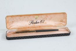 Parker 61 fountain pen, with 14ct gold filled lid, with original box