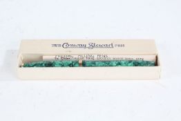 Conway Stewart 851 fountain pen, with green marble body and original box