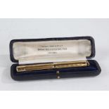 Mabie Todd & Co. 'Swan' self-filling pen, with gold plated case, in original box