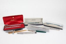 Parker - collection of various examples to include a goldplated fountain, a '61' pen set etc. (10)