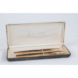 Parker 61 12k gold filled fountain pen and matching ball point pen, with original box