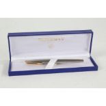 Waterman's silver fountain pen, with engine turned case, in original box