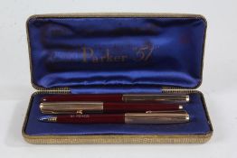 Parker 51 three piece pen set, comprising fountain pen, ballpoint and propelling pencil (3)